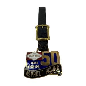 Vintage Blaw-Knox Road Asphalt Paving 50Years Equipment Watch Fob w/ Strap